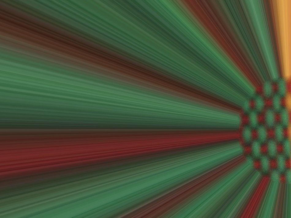 center pattern green red orange