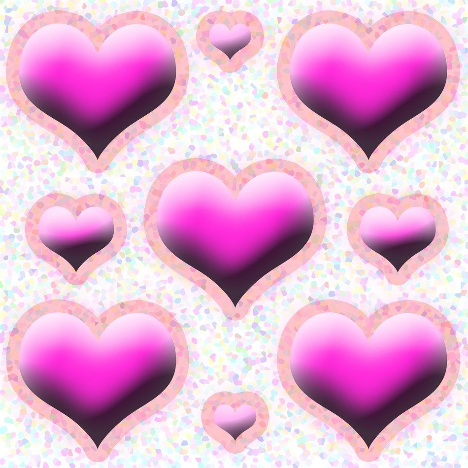 pink love heart hearts shape