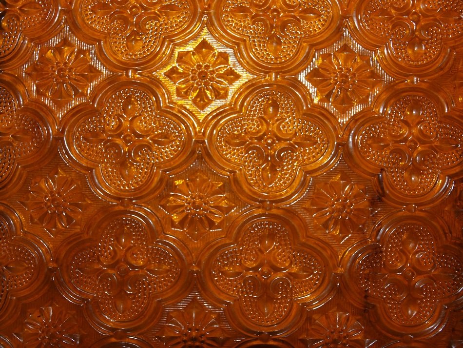 glass detail design pattern floral