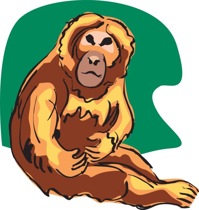 chimp style background green