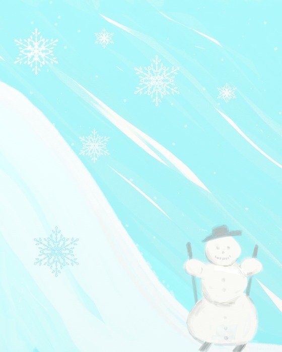 snow man ski christmas
