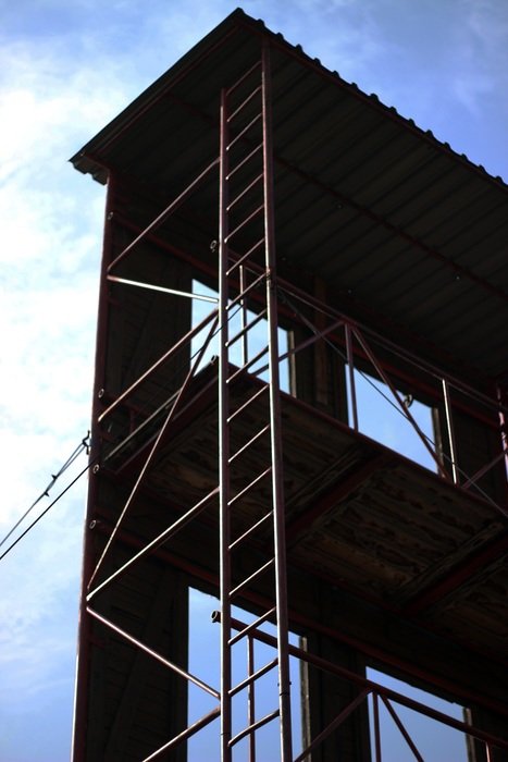 ladder firefighters heaven blue