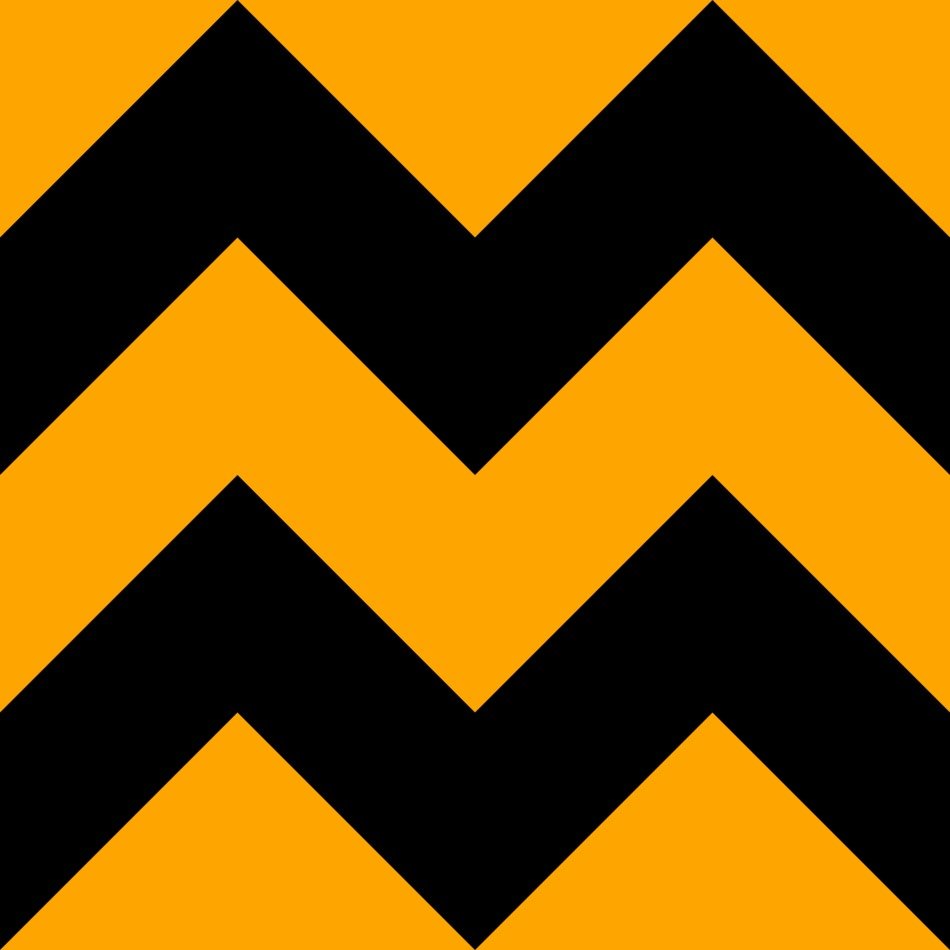 chevron black orange zigzag
