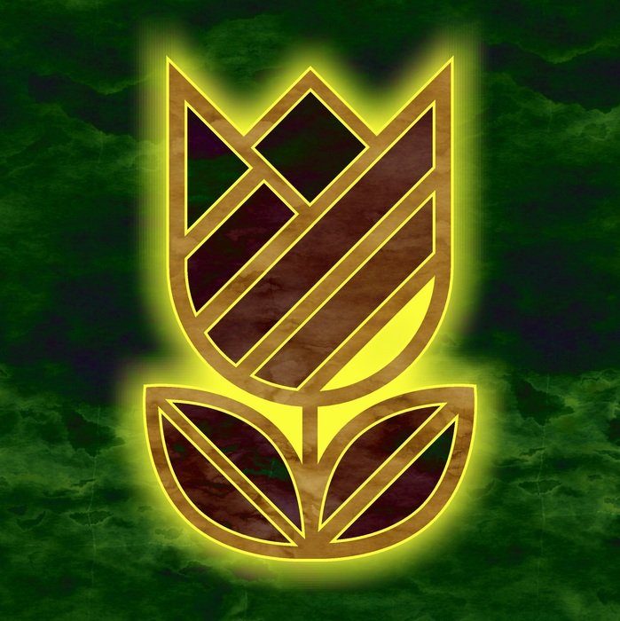 tulip form pattern design green