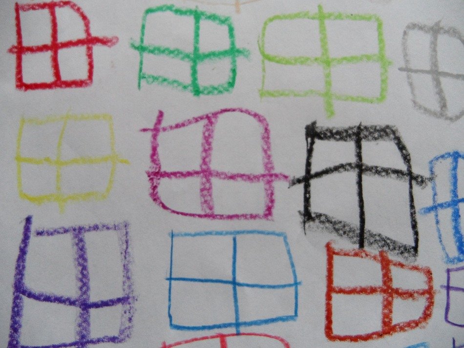 window children drawing pattern