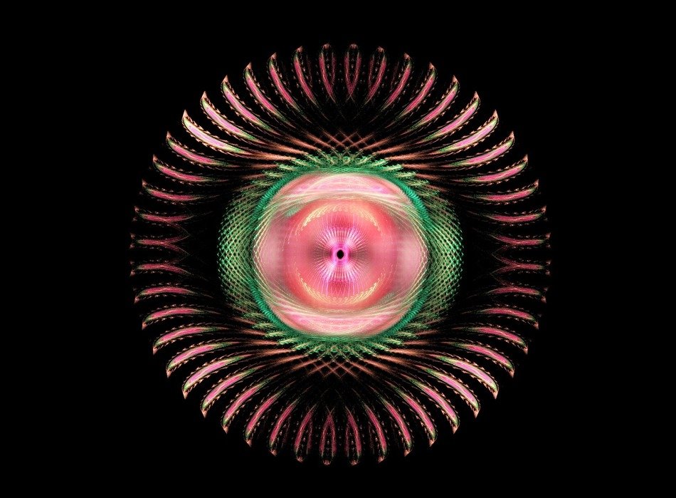 fractal pink green design pattern