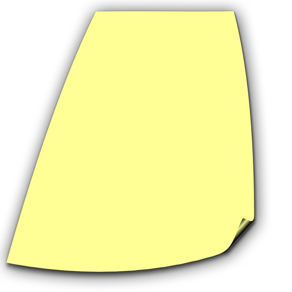 Curved yellow leaf