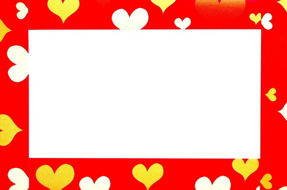 red frame for Valentine's Day