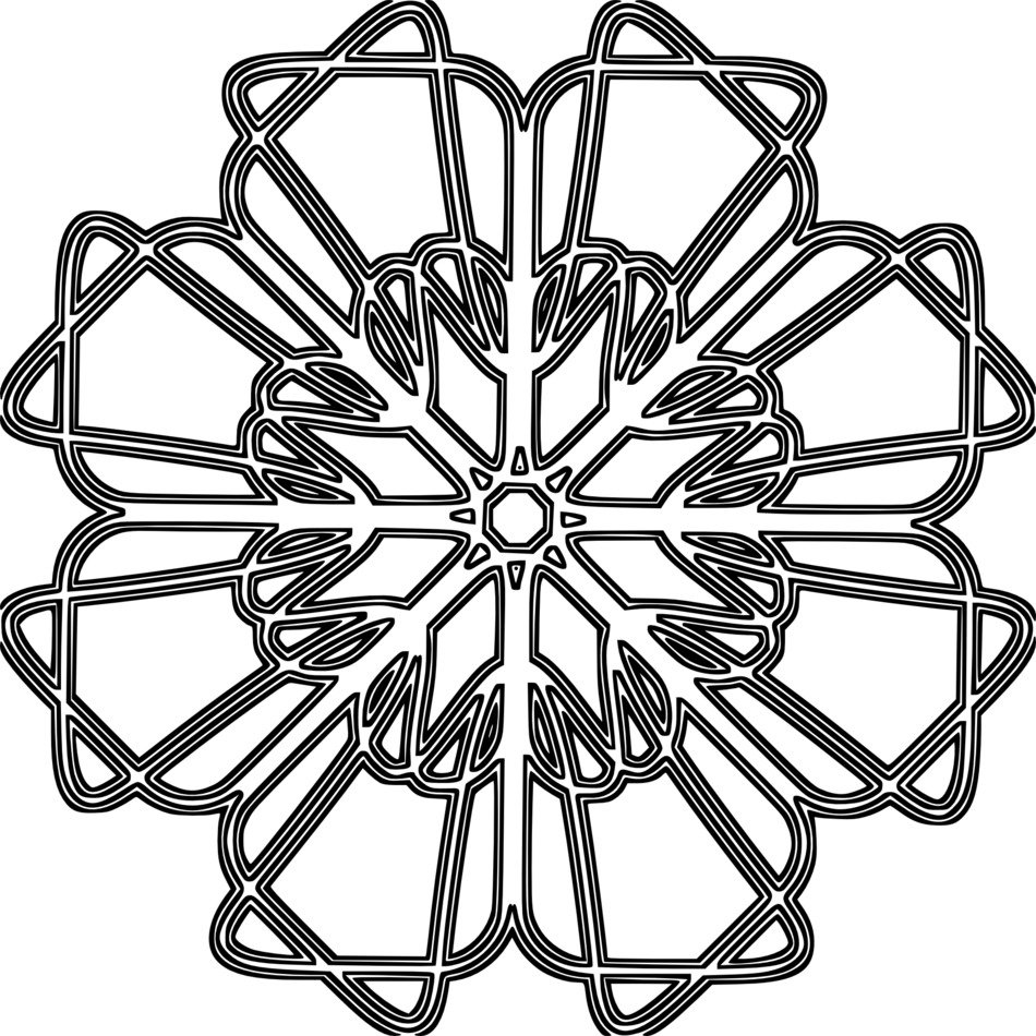 rosette patterns decoration round
