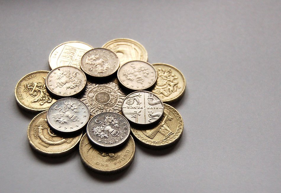 money pound pence coins gold