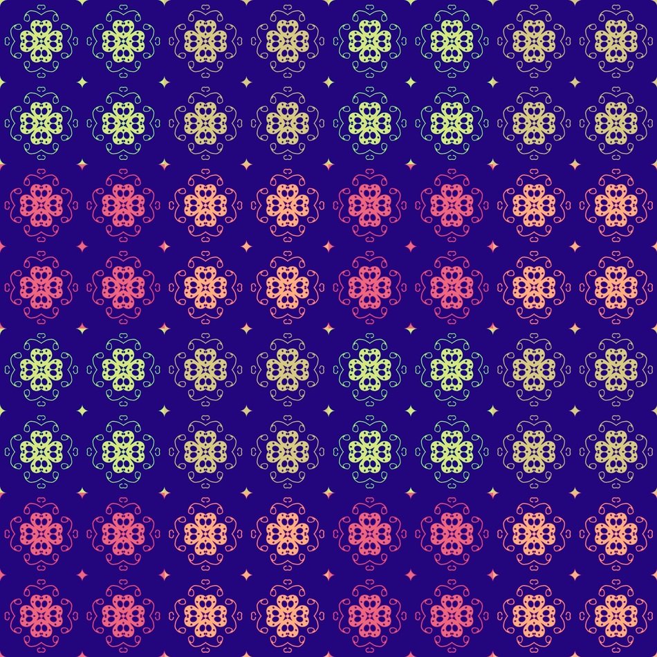 flowers pattern ornament symmetry
