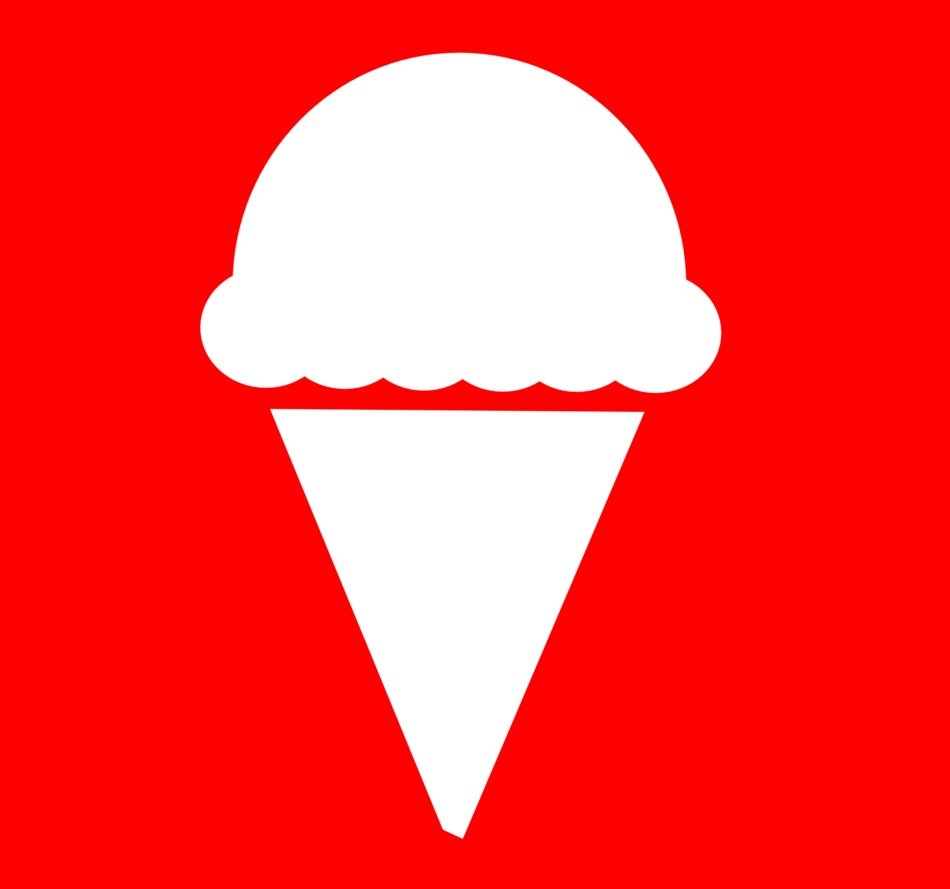ice cream cone white