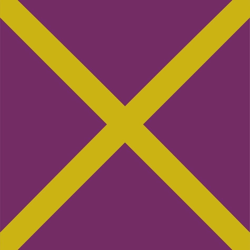 cross yellow pink background