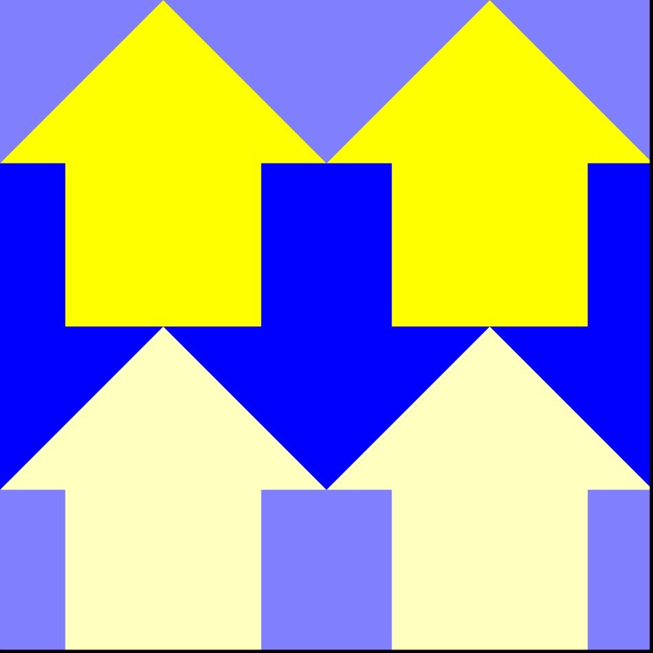 arrows pattern rows yellow purple