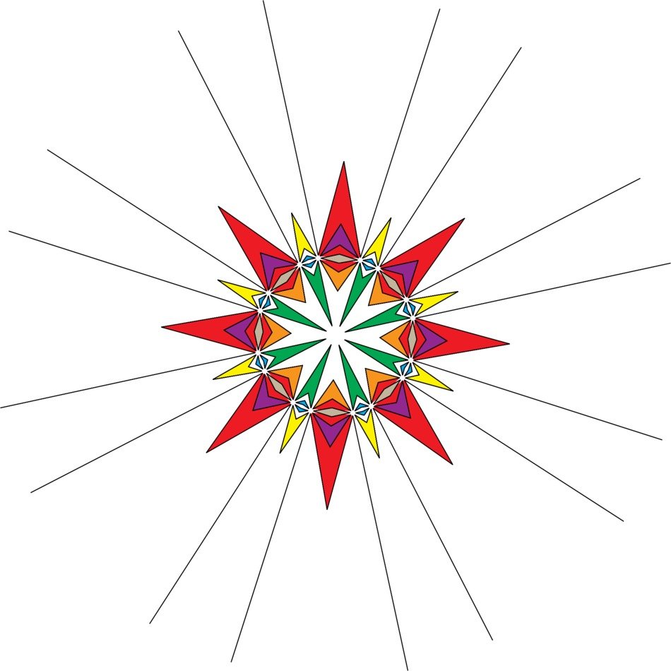 kaleidoscope mandala colors pattern