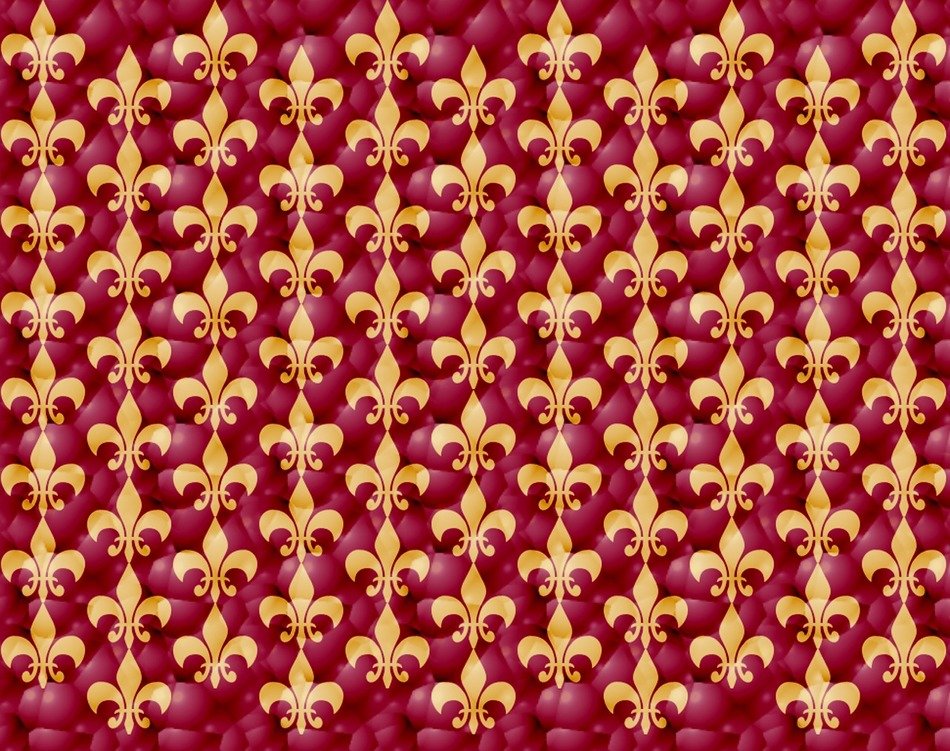 fleur de lis purple gold pink