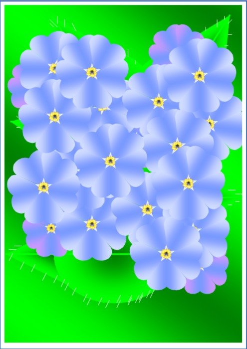 flowers blue pattern floral