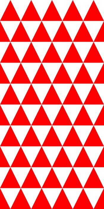 pattern red triangles diamond