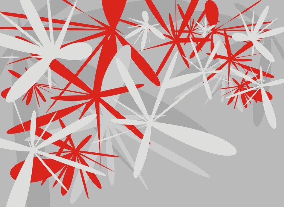 background grey red leaves blots