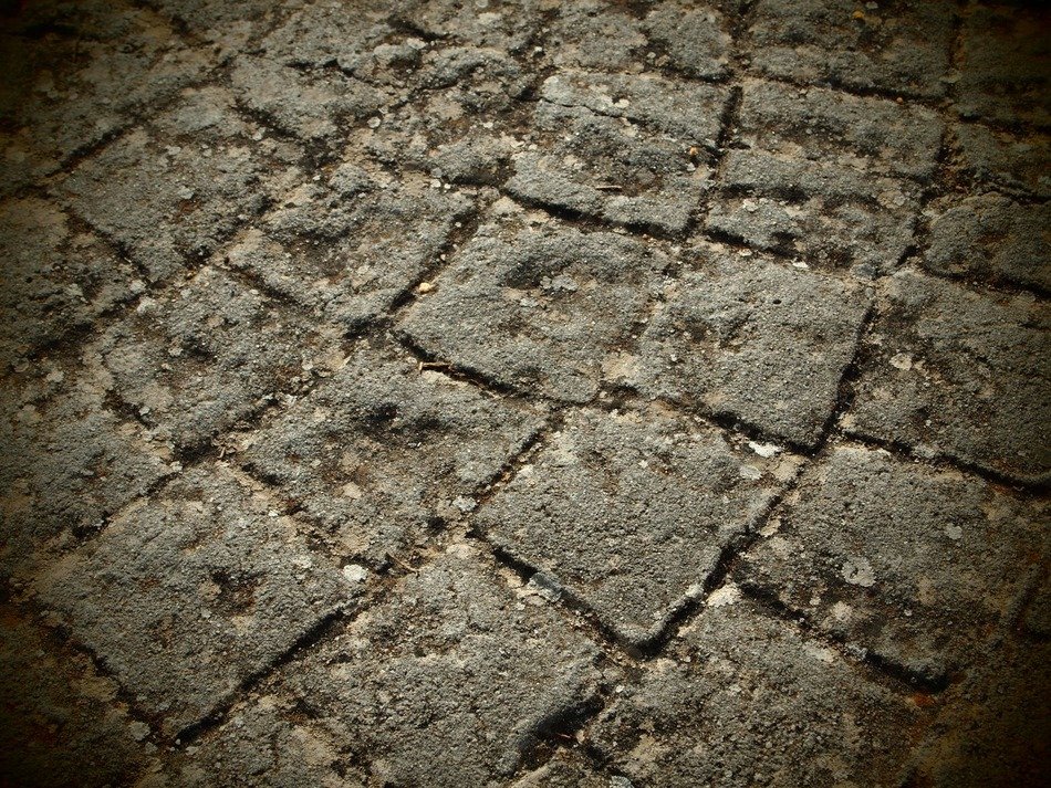 paving stones soil stepping on