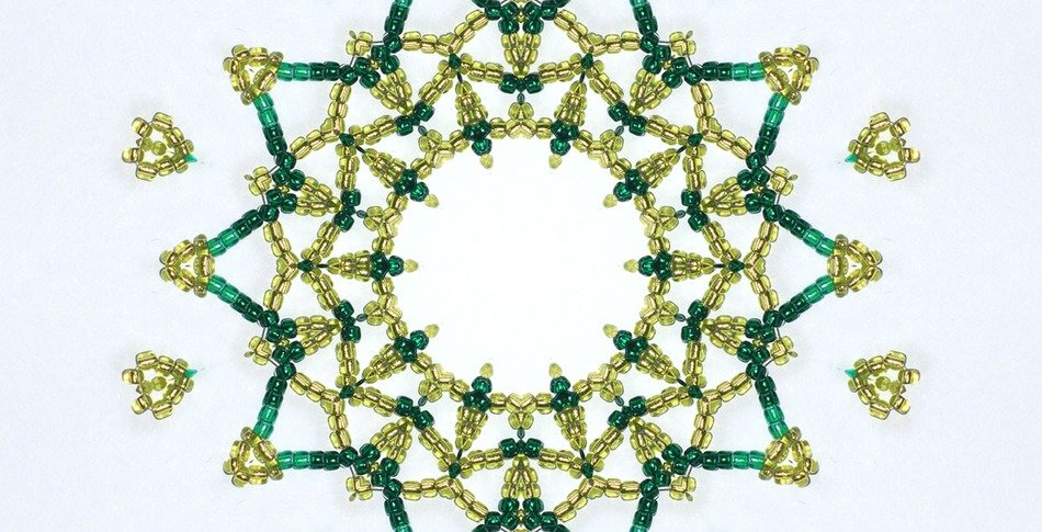 kaleidoscope beads beaded lime