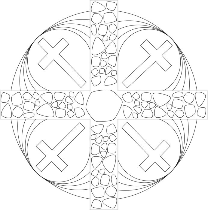 cross christian window pattern