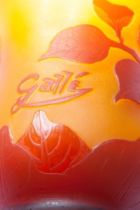 émile gallé vase glass