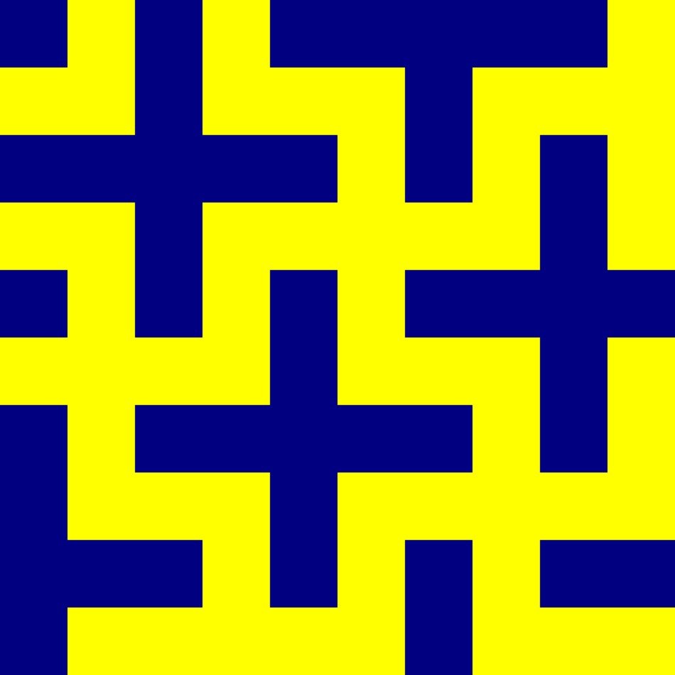 pattern blue yellow crosses plus