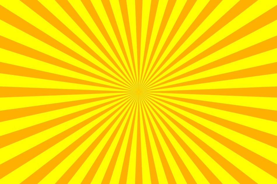 sunshine rays yellow background