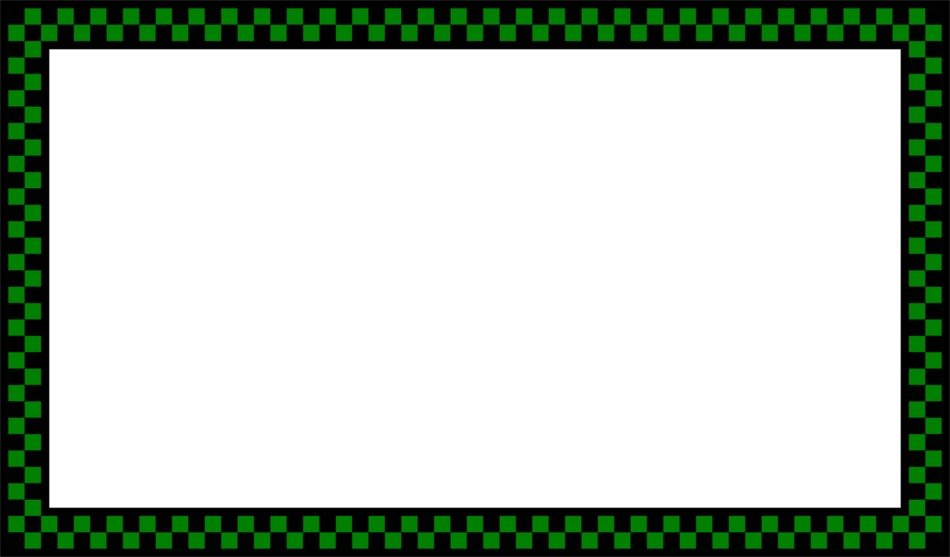 border frame green checkered
