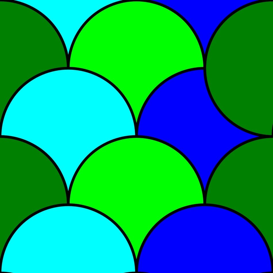 circles pattern red green blue
