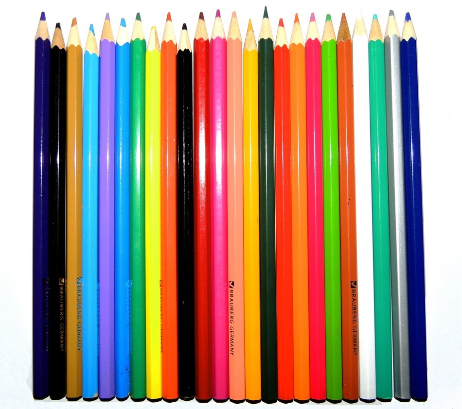 pencils background colored