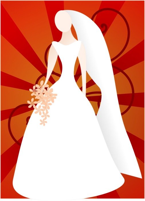 bride dress wedding red beautiful