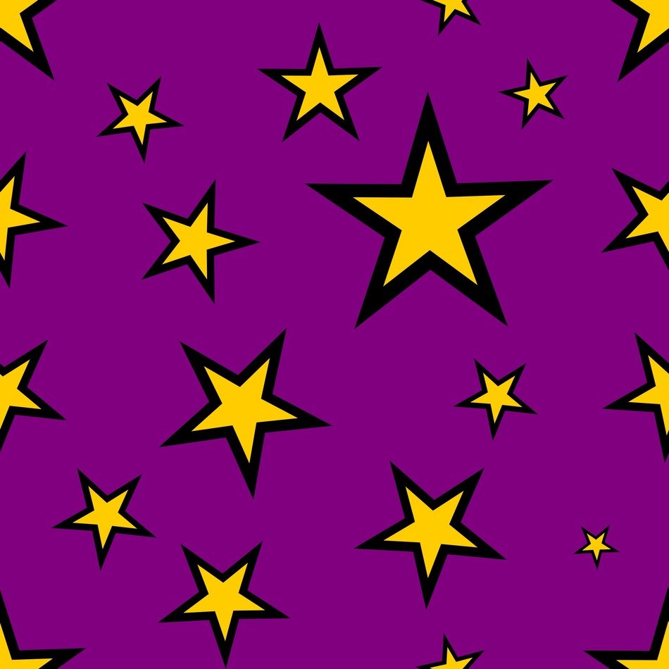 stars yellow purple background