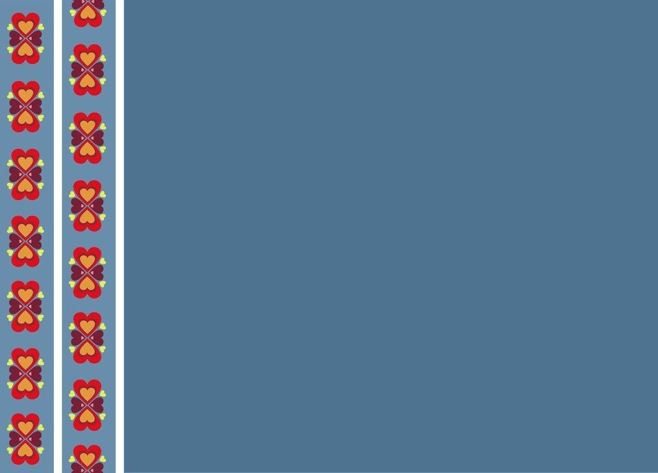 Heart pattern on the blue background