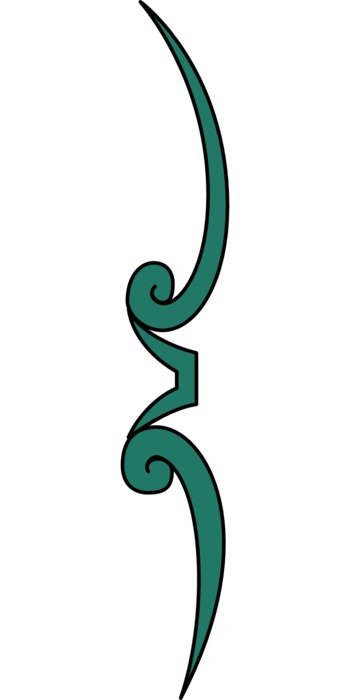 green symbol on a white background