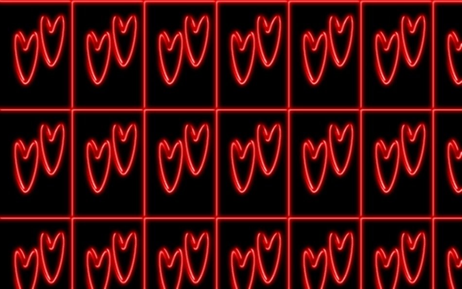 hearts neon background love