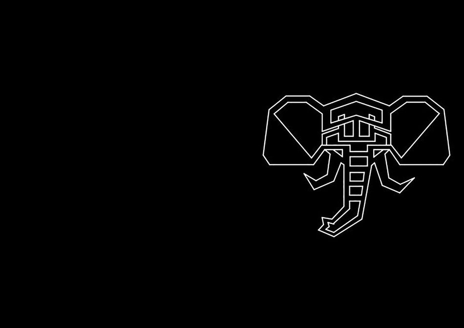 background elephant line drawing