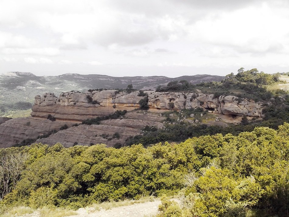 grey mountains in autumn catalunya