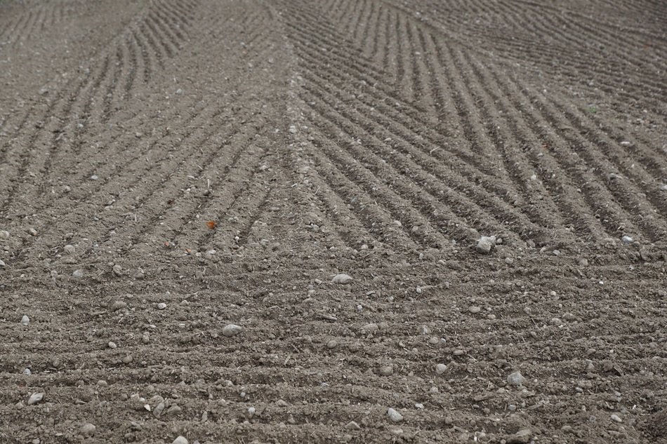 earth arable field grey black