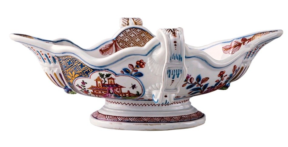 Photo of Antique two handled sauceboat