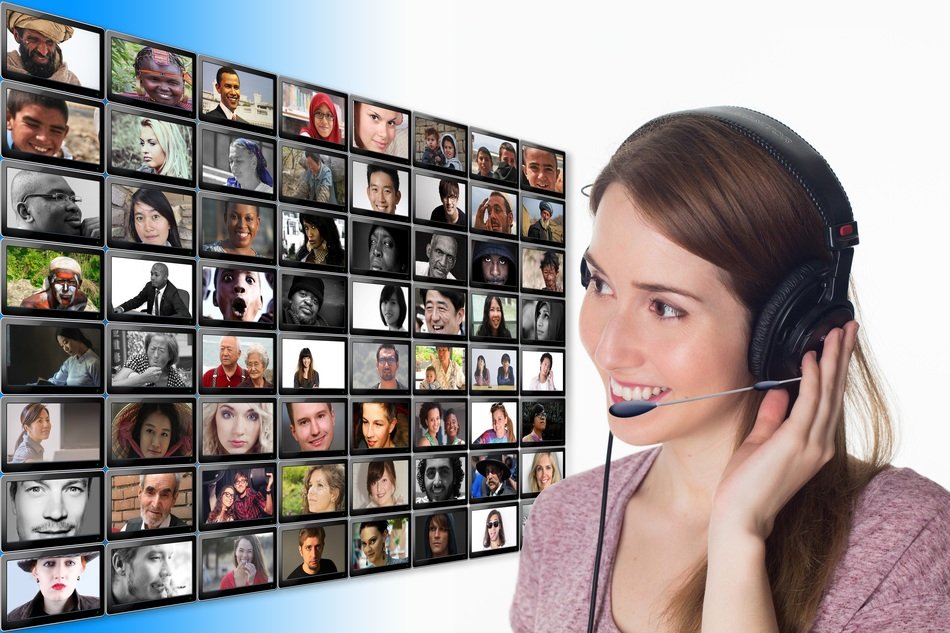 clipart of human communication headset people