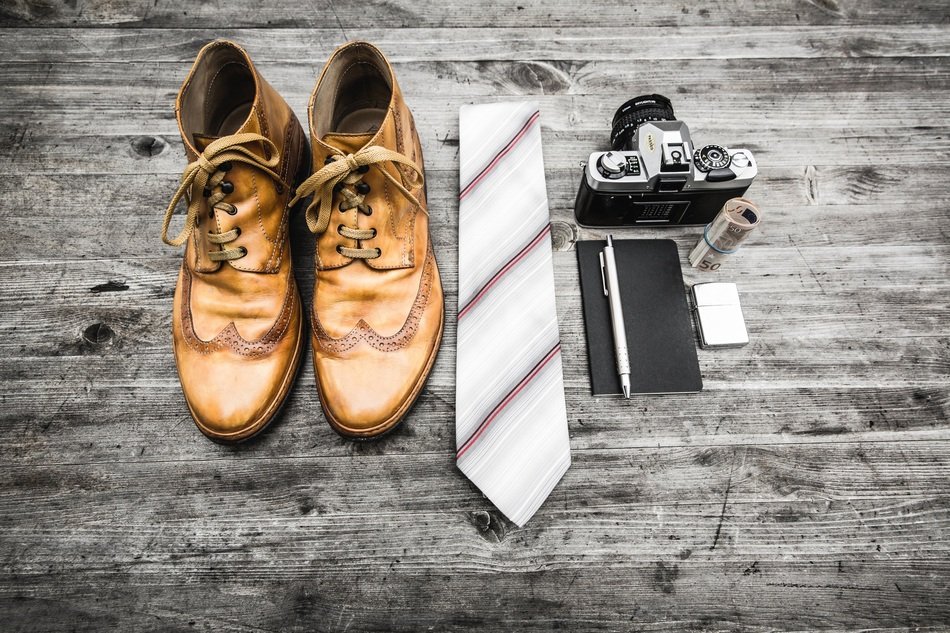 the vintage shoes and camera