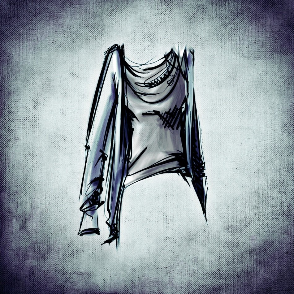 Drawing of the upper part of the clothing