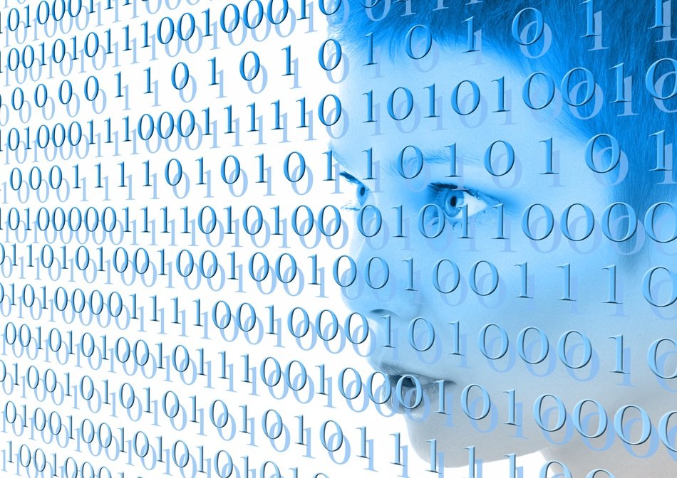 Clipart of the girl in a matrix