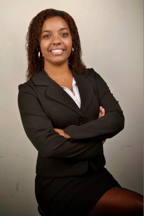 black businesswoman in black jacket