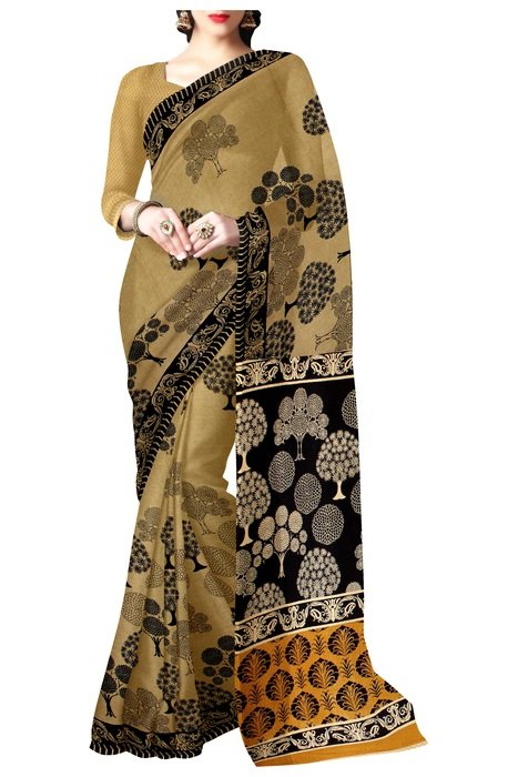 the exclusive hand painted saree
