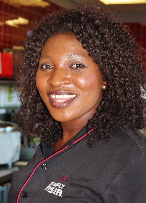young woman at restaurant