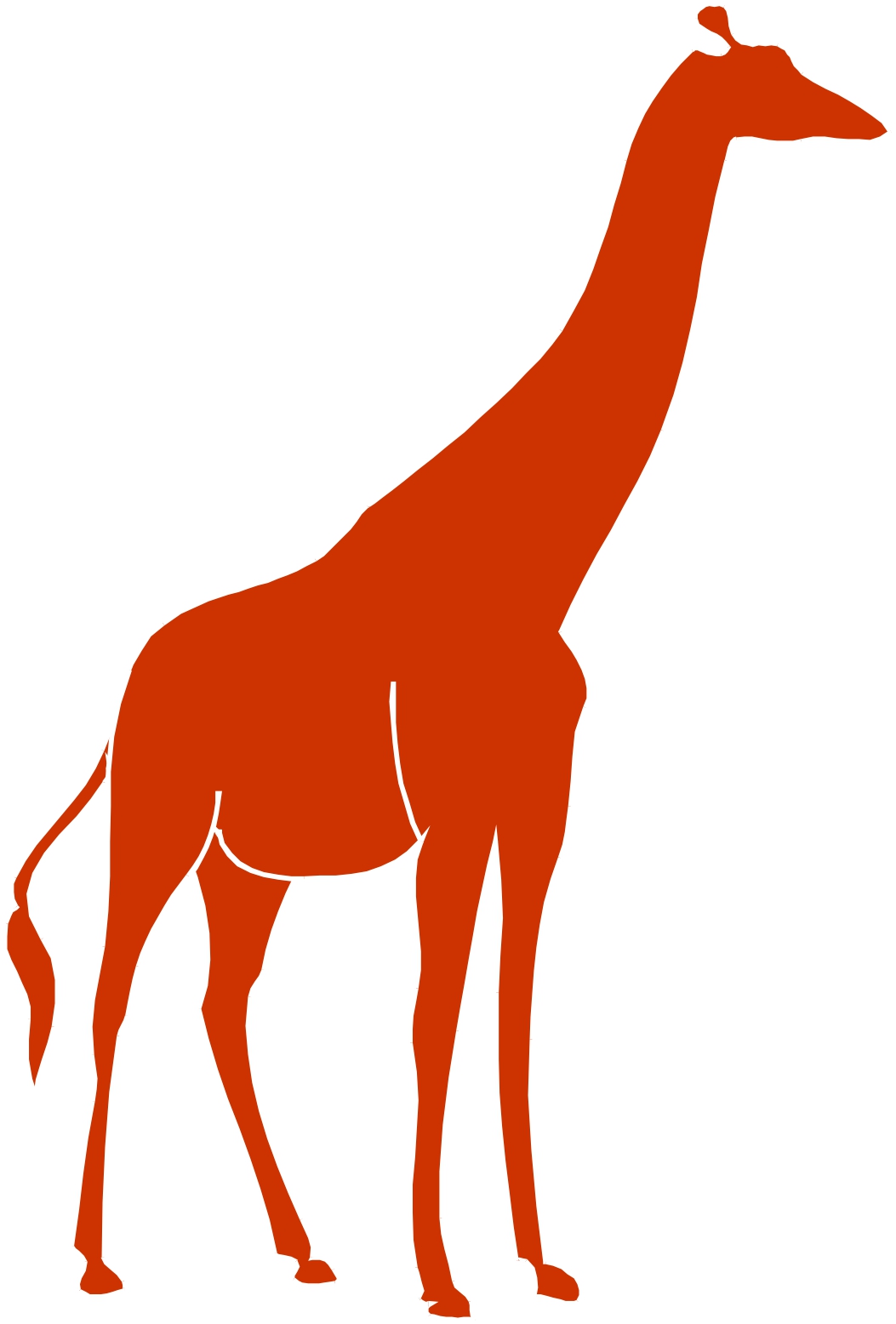 Жираф цветной без пятен