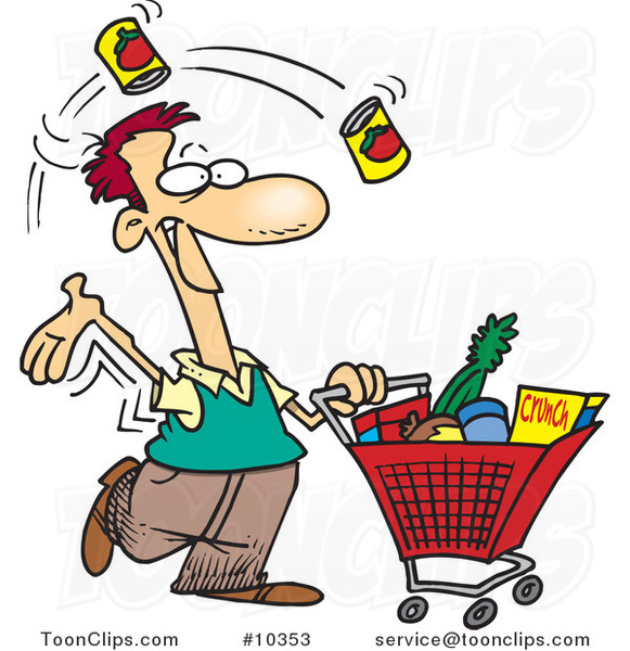 Cartoon Grocery Shopping N2 Free Image Download